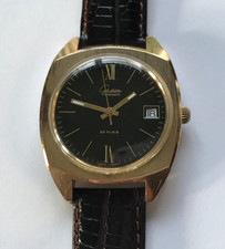 Glashütte DDR Armbanduhr Spezimatic 25 Rubis, Made in GDR, Datum, 1960er Jahre
