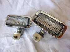 2 Hella Rückfahrscheinwerfer Nebelscheinwerfer - 50er Jahre, mit Winkelhalter