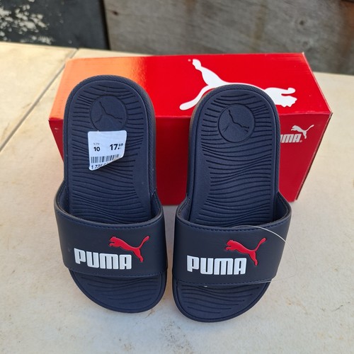 Puma blaue sommer pantoletten - puma, sommer-pantoletten