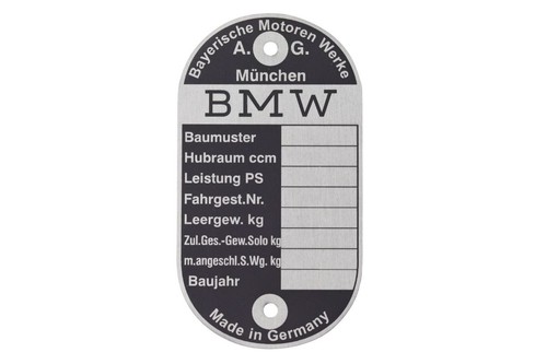 Typenschild für bmw r25 - typenschild,