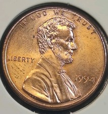 One Cent 1994 Lincoln Cent-"Die Crack Error" USA Mint Error In Stempelglanz#25/4