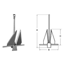 Danforth anker 1 pc - 4, kg