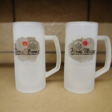 König Pilsener 2x Krug 0,3 l Gastro Bierglas Seidel Krone Frosted (gebraucht)