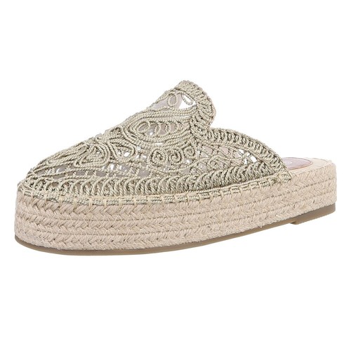 Geflochtene damen mules mit - geflochtene,