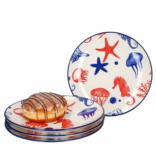 Seaside 4er set kuchenteller - set,