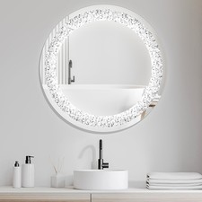 Kristall Spiegel Glitzer Strass Diamant Wanddeko Wohnzimmer Wandspiegel Modern 