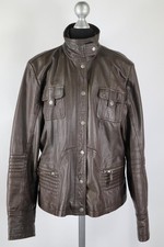 Street One braunes Leder-Jacke Gr.42/M echtes Schafleder Top Zustand