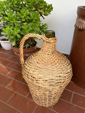 Weinballon Gärballon Glas Glasballon Flasche Faß 15 Liter mit Weidekorb Vintage
