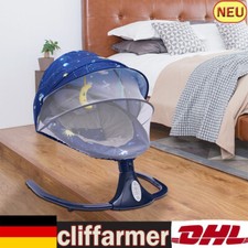Elektrische Wippe Baby Schaukel Wiege Bluetooth USB Musik Fernbedienung Blau NEU