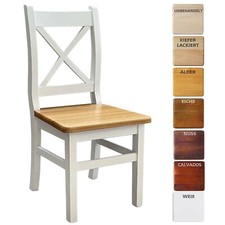 Weiß Holzstuhl Kreuzstuhl