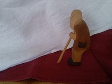 Ostheimer Figur gebraucht,  (Krippenfigur, Hirte mit Stab)