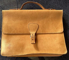 Vintage Aktentasche, echtes Leder, hellbraun, mit Tragegurt
