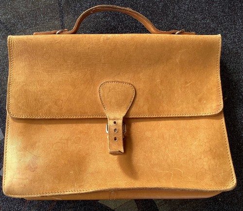 Vintage aktentasche echtes - vintage, aktentasche,