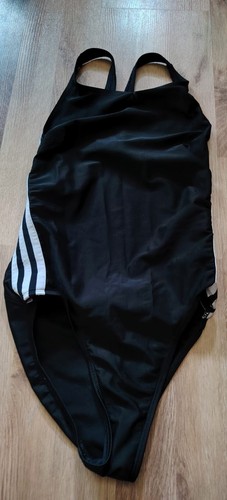 Badeanzug adidas schwarz weiß - schwarz,