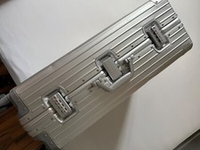 XL ALUMINIUM KOFFER SILBER TROLLEY TRUNK BESCHÄDIGT