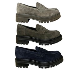 FRANCESCO BRUNELLI Damen Halbschuh Wildleder AO4105 100% Leder