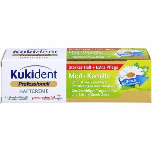 Kukident haftcreme med - haftcreme, med+kamille