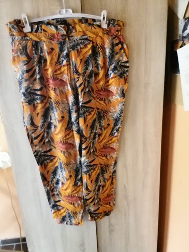 Damen sommer hose orange mit - damen,
