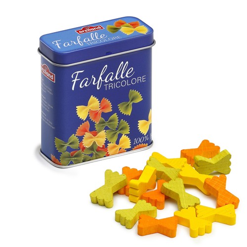 Erzi farfalle tricolore nudeln - farfalle,