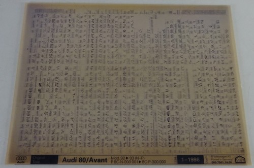 Microfich teilekatalog audi - microfich,