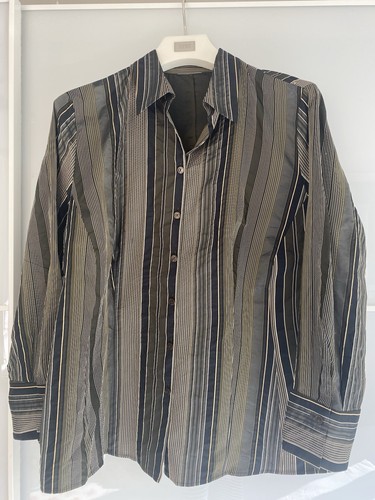 Seiden bluse schwarz gold gelb - seiden,