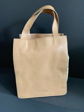 Jil Sander Handtasche, beige, Leder mit Nylon, noch von Jil Sander designt