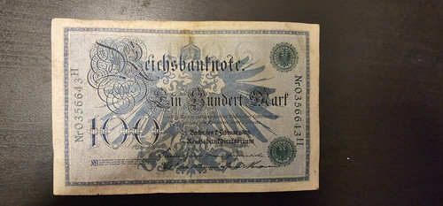 100 reichsmark 1908 - 7, feb
