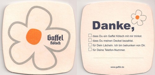 Gaffel kölsch bierdeckel - gaffel,