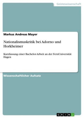 Nationalismuskritik bei adorno - bei,