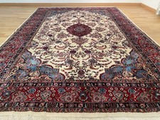 6309 Handgeknüpfter Blumen Sarough 305x210 Orientteppich Carpet Tappeto Rug Nain