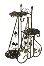 Blumentreppe Blumenampel Eisen Metall Blumenständer Regal Antik  Hocker LN172