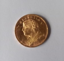 Gold Münze Schweiz - 20 Francs or Vreneli - 1935 LB Bern