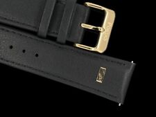 LEDERARMBAND-UHRENARMBAND 22 MM + SCHNELLVERSCHLUSS /SCHWARZ-GOLD# SCHMUCKJAGD