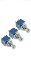 3 x einrastender Ein-Fußschalter 3PDT Gitarren-Effekt-Pedal Stomp-Box UK-Verkäufer