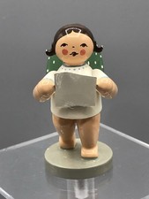 Wendt & Kühn Engel Braun Notenblatt Holz Figur Erzgebirge W&K