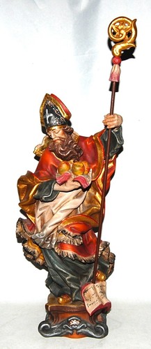 Farbige holzfigur sankt - farbige, holzfigur,