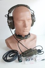 Telemit BW US Army Headset-Microphone Kopfhörer Kehlkopf Mikrophon Panzer SEM