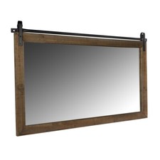 Wandpiegel Holzrahmen rollbar