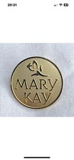 Mary Kay Pin Logo goldfarben Anstecker Kosmetik Werbe Werbung Vintage