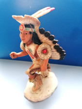 CASTAGNA INDIANERFIGUR 0685 INDIAN BOY EAGLE DANCER SAMMLERFIGUR INDIANER