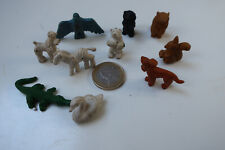 10 alte SCHLEICH Mini Tiere Figuren Gummi 2-3 cm Classics 70er Jahre