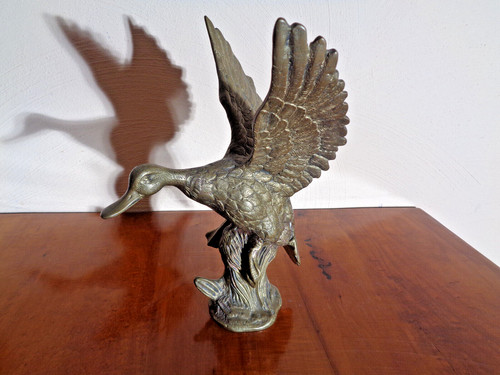 Bronze figur stock ente - stock,