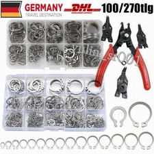 270/100tlg Edelstahl E Clips