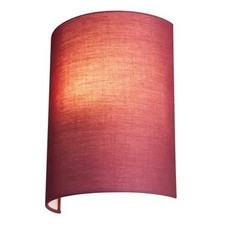 SLV Wand Leuchtenschirm FENDA 23x30,5cm Halbschirm Lampenschirm Textil Rot