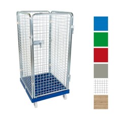 Gitterwagen, Rollwagen, 1,5m Kommissionierwagen, Wäschewagen Drahtgitter Rollbox