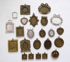 Bilderrahmen Rahmen Foto Metall Puppenhaus Miniatur 1:12 Rechteck Oval Herz