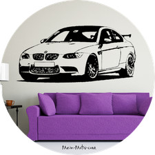 Wandtattoo bmw e92 gts - wandtattoo, m3