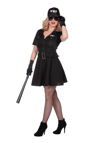 Kleid fbi lady schwarz - kleid,