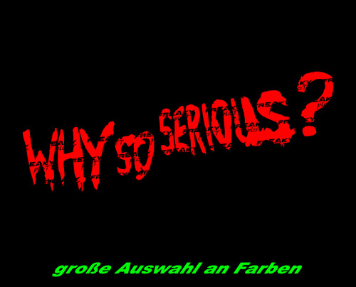 Why serious 20cm - why, schriftzug
