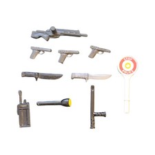 10x Playmobil Polizei Zubehör – Pistole Kelle Messer Waffen Set SEK